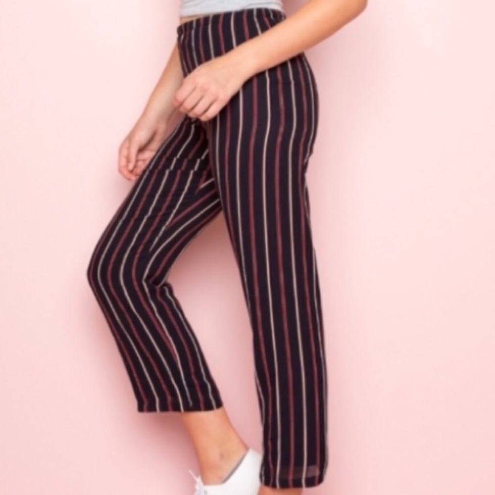brandy melville frankie pants | red stripe - Picture 4 of 4